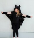 Mimi & Lula Cape - Black Bat Halloween - Black - ONE SIZE