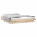 vidaXL Sengeramme med LED 120x200 cm heltre 8720287071556