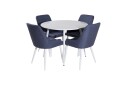 Venture Home Plaza Spisegruppe 100 cm Rund med 4 Plaza Stoler Blå