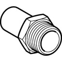 Geberit Adapter mt w/ plend cst d22-r3/4 zn-pl