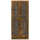 vidaXL Vitrineskap r?kt eik 82,5x30,5x185,5 cm konstruert tre
