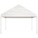 vidaXL Paviljong med tak hvit 17,84x4,08x3,22 m polyetylen