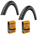 2Dekk + 2 Slanger Continental Contact 26"x 1.75 47 559 Med Refleks Med Refleks Dunlop Ventil
