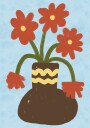 Cheerful Folk Flowers Plakat / 30x40