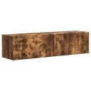  TV Veggskap 2 pcs Røkt eik 60 x 31 x 29.5 cm Konstruert tre