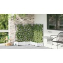 Hagekrukke med Trellis 5 stk Hvit 120x120x125,5 cm