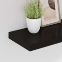 vidaXL Flytende vegghyller 4 stk svart 50x23x3,8 cm MDF