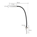 Lindby Flexola LED-leselampe, nikkel, rundt hode