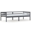 vidaXL Sengeramme mørkegrå heltre furu 90x200 cm