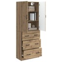 vidaXL Skapsett 2 pcs Artisan eik 66 x 34,5 x 87 cm Konstruert tre