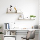 vidaXL Flytende vegghyller 2 stk eik 90x23,5x3,8 cm MDF