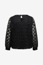 Only Carmakoma   Bluse Carsage L/S O Neck Structure Top Wv   Hvit