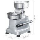 vidaXL Hamburgerpresse med 500 stk mellomleggspapir aluminium 13 cm