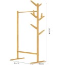 Bambus klesstativ – 2 i 1 klesstativ og kleshenger 163x66x40cm