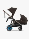 Cybex e-Gazelle S Søsken-/tvillingvogn – Chocolate Brown/Taupe