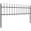 vidaXL Hagegjerde med spydtopp stål 1673x60 cm svart