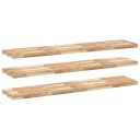  Flytende hyller 3 stk 140x30x4 cm ubehandlet heltre akasie