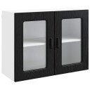 vidaXL Oppvaskmaskin-panel Kalmar Svart Eik 80 x 31 x 60 cm
