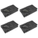  Faux kaninullteppe 4 pcs Mørkegrå 240 x 270 cm Polyester
