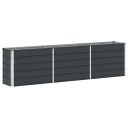 vidaXL Plantekassed Antrasitt 290 x 50 x 75 cm Galvanisert Stål