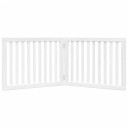 Vidaxl Hundeport Sammenleggbar 2 Paneler Hvit 160 cm Poppeltre