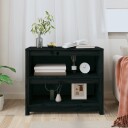 vidaXL Bokhylle svart 80x35x68 cm heltre furu