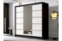 Dianna Garderobe med Speil 200x215 cm - Hvit/Svart