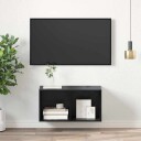  TV skap Veggmontert Svart eik 37 x 37 x 72 cm Konstruert tre