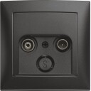 Hager 6345151909 Antenneuttak 75 Ohm, 15 db Demping, IP20 Hvit, Antenneutstyr