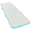 vidaXL Oppblåsbar gymnastikkmatte med pumpe 300x100x10 cm PVC grønn