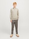 Jack and Jones Emil Half Zip genser oatmeal melange