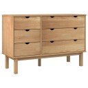 vidaXL Kommode 113,5x39,5x73 cm heltre furu
