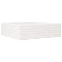 Hageplantekasse hvit 80x80x23 cm heltre furu