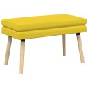 vidaXL Dobbel-lags benk Lys Gul 80 x 40 x 47 cm Stoff