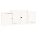 vidaXL Skjenk hvit 164x37x68 cm heltre furu