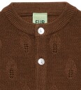 FUB Cardigan - Ull - Baby Leaf - Hasselnøttmelert - FUB - 1 år (80) - Cardigan - Brun