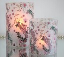 Lysglass med assblomster krakelert fra Børscompagniet
