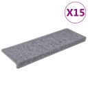 vidaXL Trappetrinnstepper 15 stk 65x25 hvit og grå