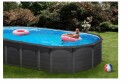Swim & Fun basic basseng oval 610 x 375 x 132 cm svart grafitt KITPROV6188GF