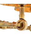 Wentworth vegglampe dobbel messing/rotting