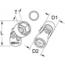 Ks Tools 150.1718, Stikkontakt, 3/8", 1 Hoder, 18 Mm, Kromvanadiumstål, Din 3120, Iso 1174