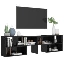 vidaXL TV-benk høyglans svart 149x30x52 cm sponplate