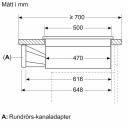 Siemens iQ300 Induksjonstopp med Innebygd Ventilator 75 cm, 4 Kokesoner, Sort