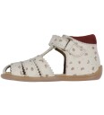 Pom Pom Sandaler   Forretter Scallop Velcro   Ladybird   Pom Pom   20   Sandals Hvit Rød
