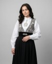 Sølje Nye Tora festdrakt til dame i silver (44 (XX Large))