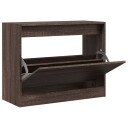  Skoskap brun eik 80x34x63 cm konstruert tre 8721012382015