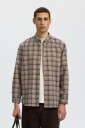 Selected Slmregcole Jay Melange Ls Shirt Noos   Beige   L