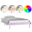 vidaXL Sengeramme med LED 90x190 cm 3FT Single heltre