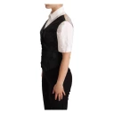 Dolce & Gabbana Jacquard Floral Waistcoat Vest Grønn XS