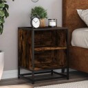  Nattbord 2 stk røkt eik 40x31x50 cm konstruert tre og metall 8721102837630